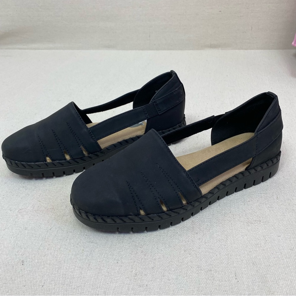 NWOT Easy Street Flat Bugsy Slip On Black Shoes